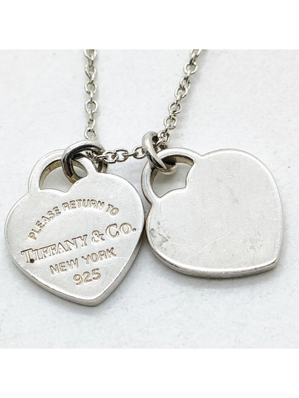Tiffany and Co. Necklace Twin Heart Silver 925 1399852